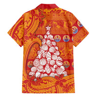 French Polynesia Christmas Family Matching Mermaid Dress and Hawaiian Shirt Seashell Xmas Tree Tribal Waves DT05 - Polynesian Pride