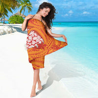 French Polynesia Christmas Sarong Seashell Xmas Tree Tribal Waves - Polynesian Pride