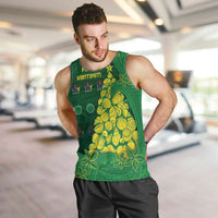 Cook Islands Christmas Men Tank Top Seashell Xmas Tree Tribal Waves - Polynesian Pride
