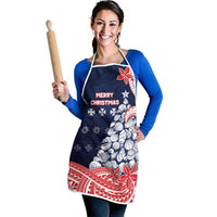 Wallis And Futuna Christmas Apron Seashell Xmas Tree Tribal Waves DT05 - Polynesian Pride