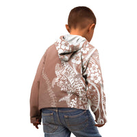 Hawaii Puakenikeni And Maile Lei Kid Hoodie Brown Polynesian Shark Tattoo DT05 - Polynesian Pride