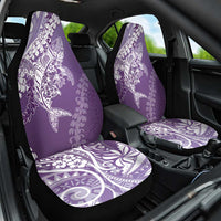 Hawaii Puakenikeni And Maile Lei Car Seat Cover Violet Polynesian Shark Tattoo DT05 One Size Violet - Polynesian Pride