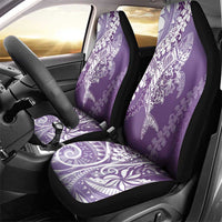 Hawaii Puakenikeni And Maile Lei Car Seat Cover Violet Polynesian Shark Tattoo DT05 - Polynesian Pride