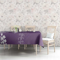Hawaii Puakenikeni And Maile Lei Tablecloth Violet Polynesian Shark Tattoo DT05