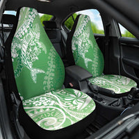 Hawaii Puakenikeni And Maile Lei Car Seat Cover Green Polynesian Shark Tattoo DT05 One Size Green - Polynesian Pride