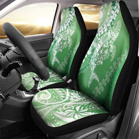 Hawaii Puakenikeni And Maile Lei Car Seat Cover Green Polynesian Shark Tattoo DT05 - Polynesian Pride
