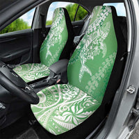 Hawaii Puakenikeni And Maile Lei Car Seat Cover Green Polynesian Shark Tattoo DT05 - Polynesian Pride