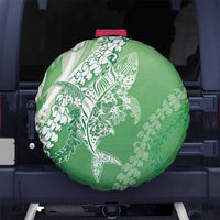 Hawaii Puakenikeni And Maile Lei Spare Tire Cover Green Polynesian Shark Tattoo DT05 No hole Green - Polynesian Pride