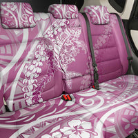 Hawaii Puakenikeni And Maile Lei Back Car Seat Cover Pink Polynesian Shark Tattoo DT05 - Polynesian Pride