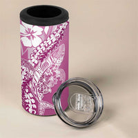 Hawaii Puakenikeni And Maile Lei 4 in 1 Can Cooler Tumbler Pink Polynesian Shark Tattoo DT05 - Polynesian Pride