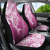Hawaii Puakenikeni And Maile Lei Car Seat Cover Pink Polynesian Shark Tattoo DT05 - Polynesian Pride