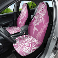 Hawaii Puakenikeni And Maile Lei Car Seat Cover Pink Polynesian Shark Tattoo DT05 - Polynesian Pride