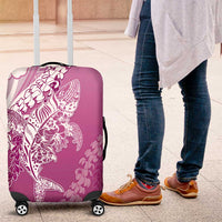 Hawaii Puakenikeni And Maile Lei Luggage Cover Pink Polynesian Shark Tattoo DT05 Pink - Polynesian Pride