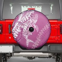 Hawaii Puakenikeni And Maile Lei Spare Tire Cover Pink Polynesian Shark Tattoo DT05 - Polynesian Pride