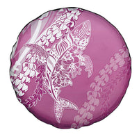 Hawaii Puakenikeni And Maile Lei Spare Tire Cover Pink Polynesian Shark Tattoo DT05 - Polynesian Pride