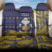 Tokelau Christmas Back Car Seat Cover Santa With Tuluma Xmas Tribal Waves DT05 One Size Navy - Polynesian Pride