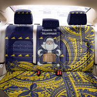 Tokelau Christmas Back Car Seat Cover Santa With Tuluma Xmas Tribal Waves DT05 - Polynesian Pride