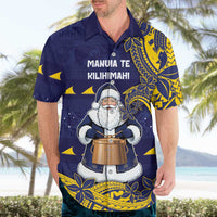 Tokelau Christmas Hawaiian Shirt Santa With Tuluma Xmas Tribal Waves DT05 - Polynesian Pride