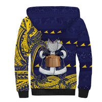 Tokelau Christmas Sherpa Hoodie Santa With Tuluma Xmas Tribal Waves DT05 - Polynesian Pride