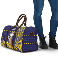 Tokelau Christmas Travel Bag Santa With Tuluma Xmas Tribal Waves DT05 - Polynesian Pride