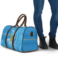 Tuvalu Christmas Travel Bag Dolphins Santa Xmas Tribal Waves - Polynesian Pride
