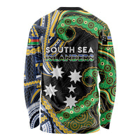 South Sea Islanders And New Caledonia Long Sleeve Shirt Nautilus Shell Southern Cross Tribal Pattern DT05 - Polynesian Pride