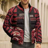 Custom Aotearoa Ngai Te Rangi Bomber Puffer Jacket New Zealand Traditional Maori Pattern DT05 - Polynesian Pride