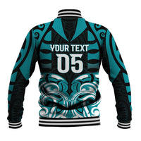 Custom Aotearoa Tapuika Baseball Jacket New Zealand Traditional Maori Pattern DT05 - Polynesian Pride