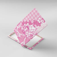 Pink Palaka Hawaiian And Japanese Canvas Wall Art Maneki Neko And Sakura Bloom