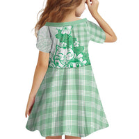 Green Palaka Hawaiian And Japanese Family Matching Long Sleeve Bodycon Dress and Hawaiian Shirt Maneki Neko And Sakura Bloom DT05 - Polynesian Pride