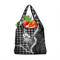 Black Hawaii Palaka Cowboy Turtle Grocery Bag Hawaiian Paniolo Puakenikeni Maile Lei DT05 1-pack One Size Black - Polynesian Pride