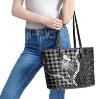 Black Hawaii Palaka Cowboy Turtle Leather Tote Bag Hawaiian Paniolo Puakenikeni Maile Lei DT05 - Polynesian Pride
