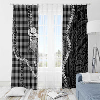 Black Hawaii Palaka Cowboy Turtle Window Curtain Hawaiian Paniolo Puakenikeni Maile Lei
