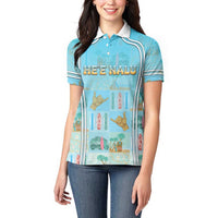 Custom Hawaii Surfing Women Polo Shirt He'e Nalu
