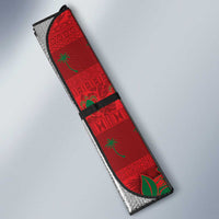 Guam Christmas Auto Sun Shade Chamorro Seal Hat Santa Tribal Waves - Polynesian Pride