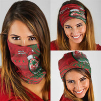 Guam Christmas Neck Gaiter Chamorro Seal Hat Santa Tribal Waves - Polynesian Pride