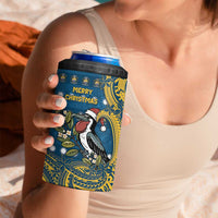Nauru Christmas 4 in 1 Can Cooler Tumbler Frigatebird Bird Santa Tribal Waves DT05 - Polynesian Pride