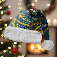 Nauru Christmas Santa Hat Frigatebird Bird Santa Tribal Waves - Polynesian Pride
