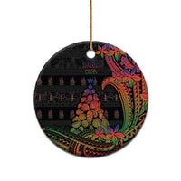 New Caledonia Christmas Ceramic Ornament Seashell Xmas Tree Tribal Waves - Polynesian Pride