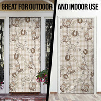 Hawaii Palaka Cowboy Door Cover Shell Maile Lei With Western Patterns - Polynesian Pride