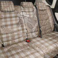 Beige Hawaii Palaka Cowboy Turtle Back Car Seat Cover Hawaiian Paniolo Puakenikeni Maile Lei DT05 - Polynesian Pride
