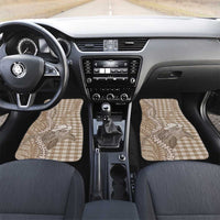 Beige Hawaii Palaka Cowboy Turtle Car Mats Hawaiian Paniolo Puakenikeni Maile Lei DT05 Set 2pcs - Front Beige - Polynesian Pride