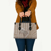 Beige Hawaii Palaka Cowboy Turtle Leather Bag Hawaiian Paniolo Puakenikeni Maile Lei DT05 - Polynesian Pride