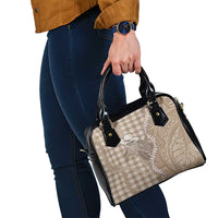 Beige Hawaii Palaka Cowboy Turtle Shoulder Handbag Hawaiian Paniolo Puakenikeni Maile Lei DT05 - Polynesian Pride