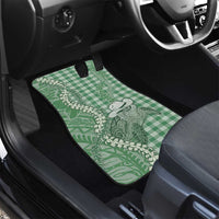 Green Hawaii Palaka Cowboy Turtle Car Mats Hawaiian Paniolo Puakenikeni Maile Lei DT05 - Polynesian Pride