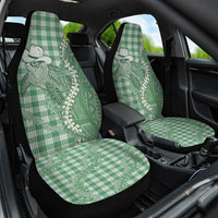 Green Hawaii Palaka Cowboy Turtle Car Seat Cover Hawaiian Paniolo Puakenikeni Maile Lei DT05 One Size Green - Polynesian Pride