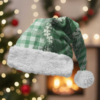 Green Hawaii Palaka Cowboy Turtle Christmas Santa Hat Hawaiian Paniolo Puakenikeni Maile Lei DT05 With Fur Green - Polynesian Pride