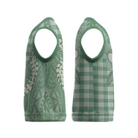 Green Hawaii Palaka Cowboy Turtle Christmas Knitted V-Neck Vest Hawaiian Paniolo Puakenikeni Maile Lei DT05 - Polynesian Pride