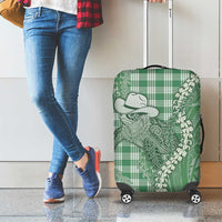 Green Hawaii Palaka Cowboy Turtle Luggage Cover Hawaiian Paniolo Puakenikeni Maile Lei DT05 - Polynesian Pride
