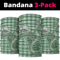 Green Hawaii Palaka Cowboy Turtle Neck Gaiter Hawaiian Paniolo Puakenikeni Maile Lei DT05 package One Size: 25*50cm Green - Polynesian Pride